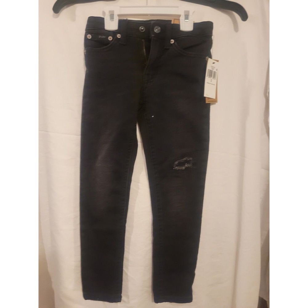 Polo Ralph Lauren Kids 5 The Tompkins Skinny High Rise Black Stretch New Pockets